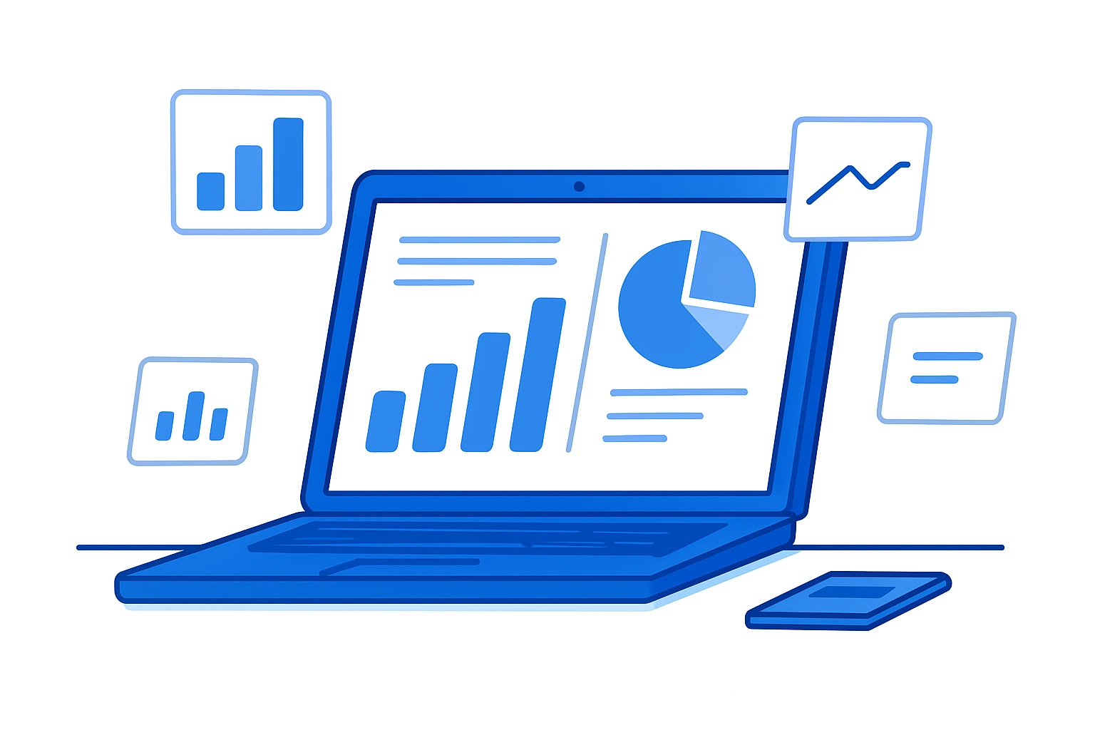 Student analyzing learning data on a laptop