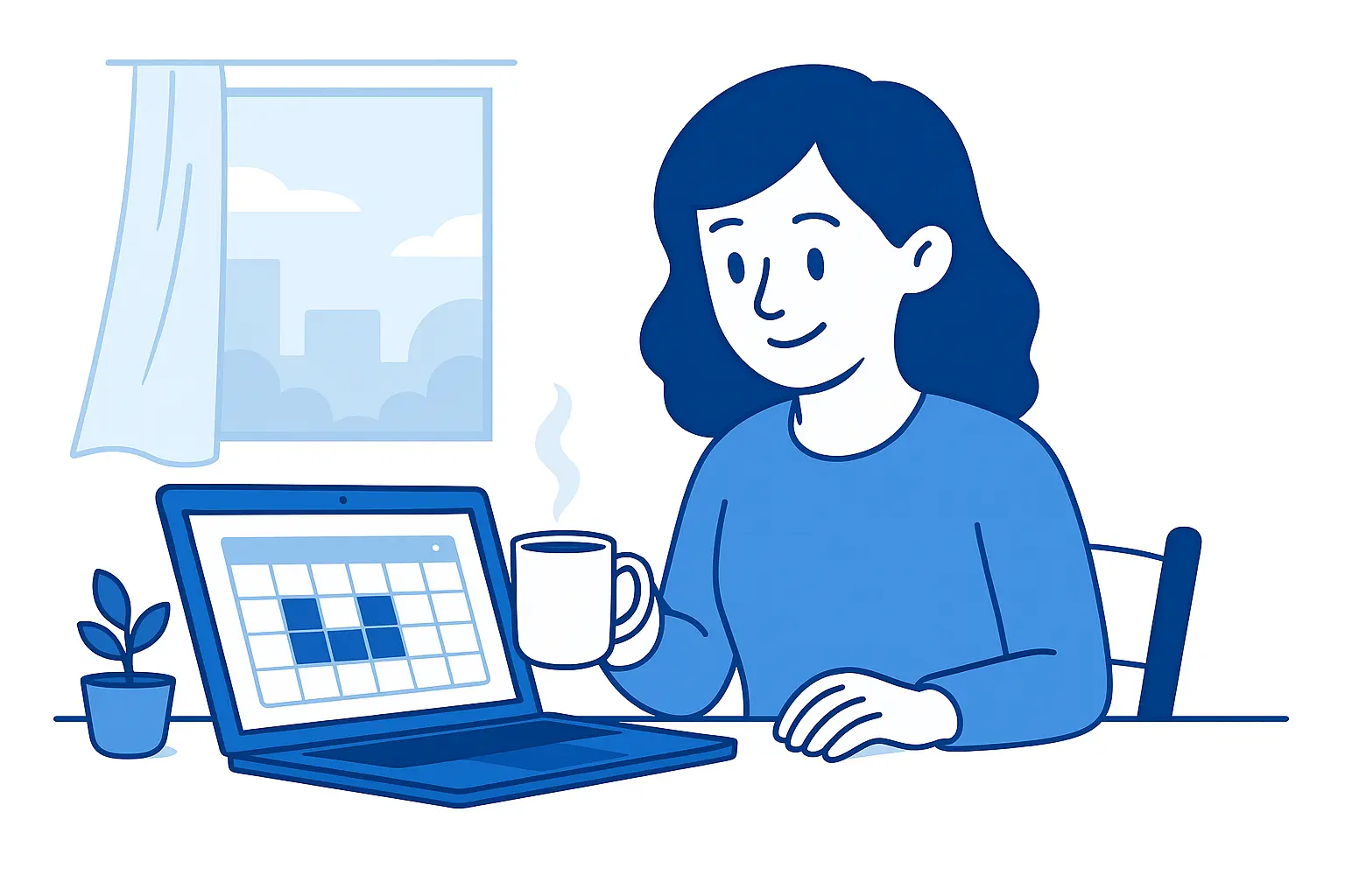 Planning Her Day illustration